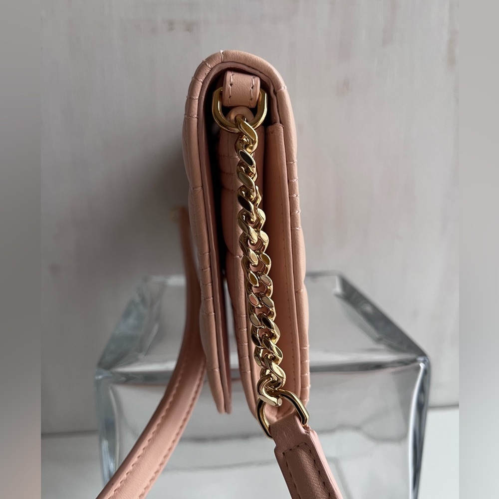 BURBERRY - Lola Quilted Leather Wallet on a Strap-Peach Pink - Picture 9 of 15